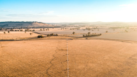 Aerial view near Cootamundra, New South Wales