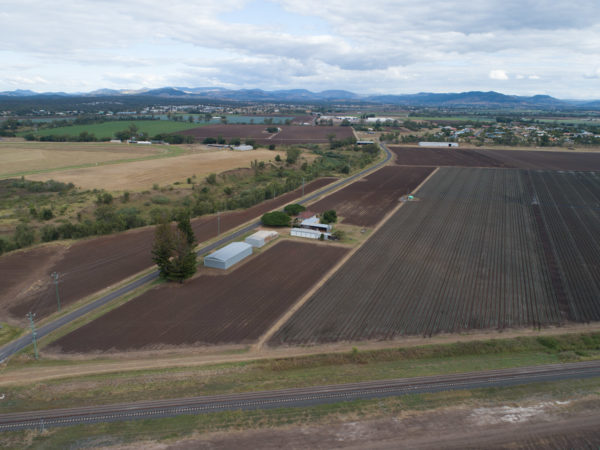 Farmhouse and surrounding landscape outside Gatton.