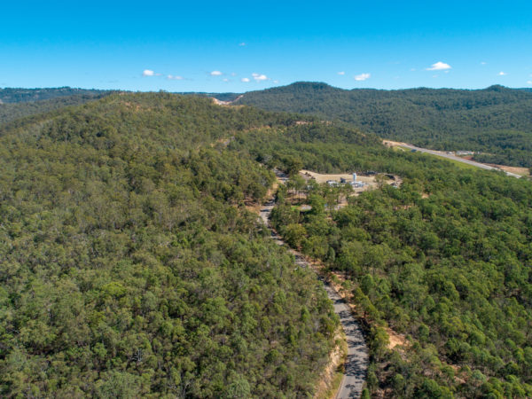 View of a road in the Gowrie to Helidon project area