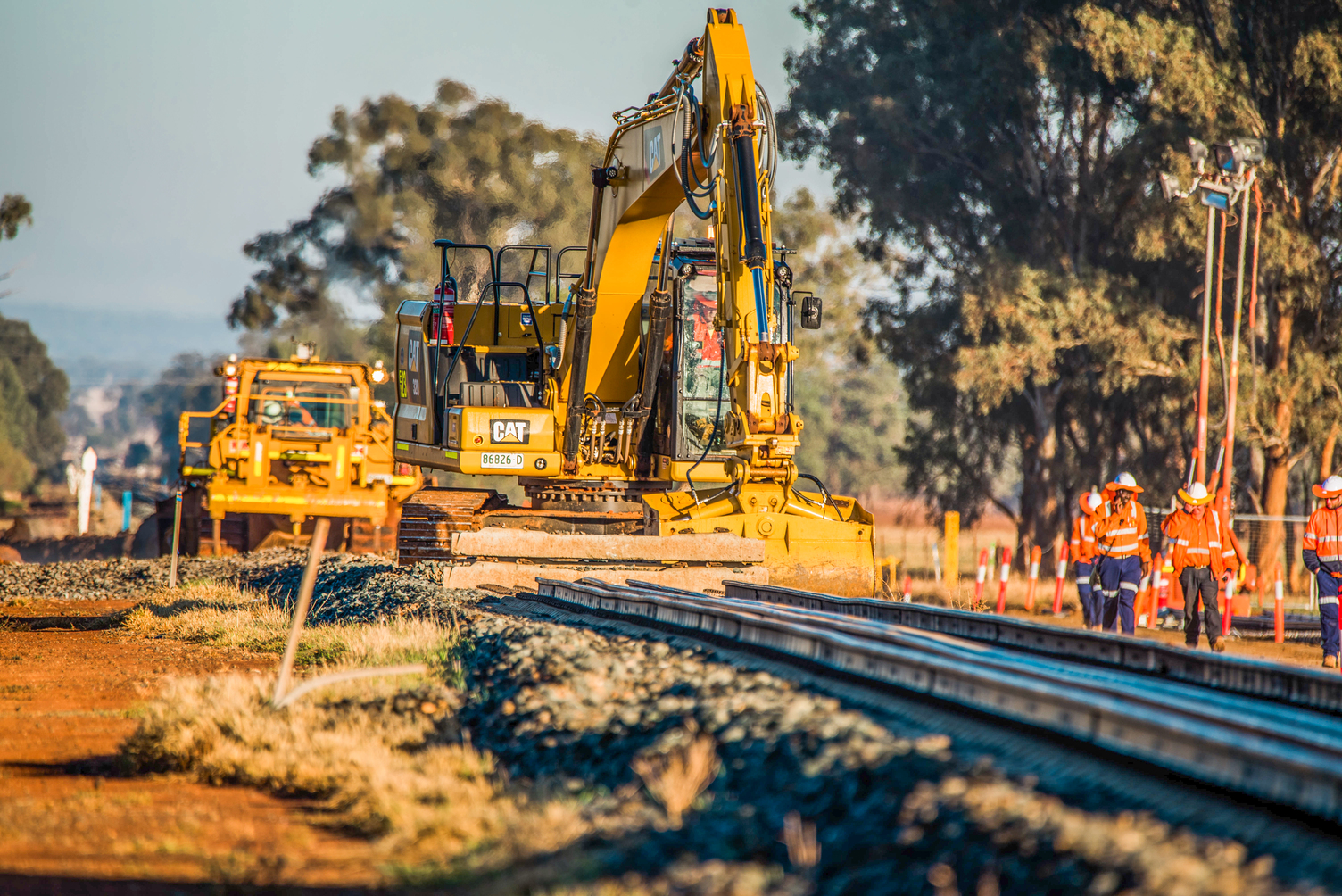 Installation of the tie in on the Broken Hill line