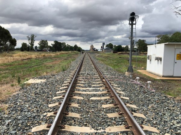 Rail track outside Caragabal train station