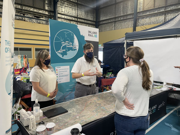 Inland Rail employees during a drop-in session
