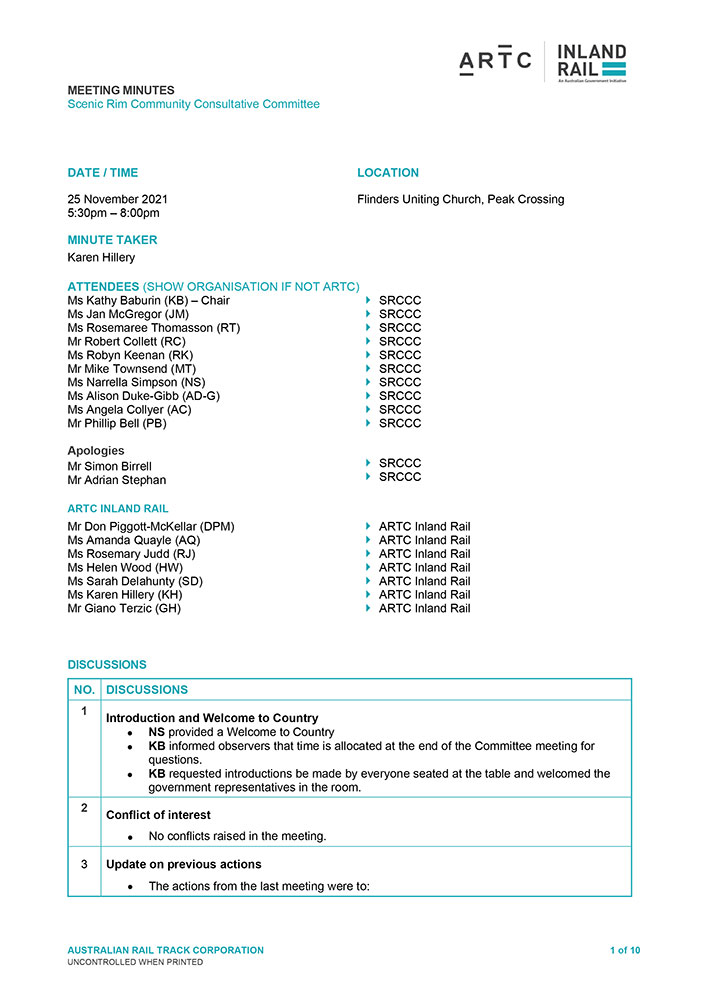 Thumbnail image of Scenic Rim and Ipswich CCC meeting minutes 25 November 2021 document