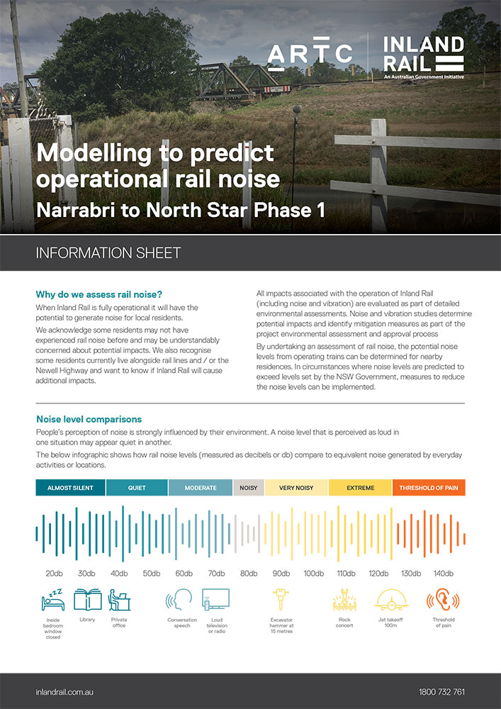 Thumbnail image for N2NS - Modelling predicted operational rail noise information sheet