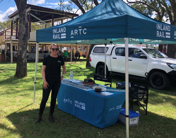 Inland Rail representative, Belinda Scott-Toms at the 2022 Inglewood Show.