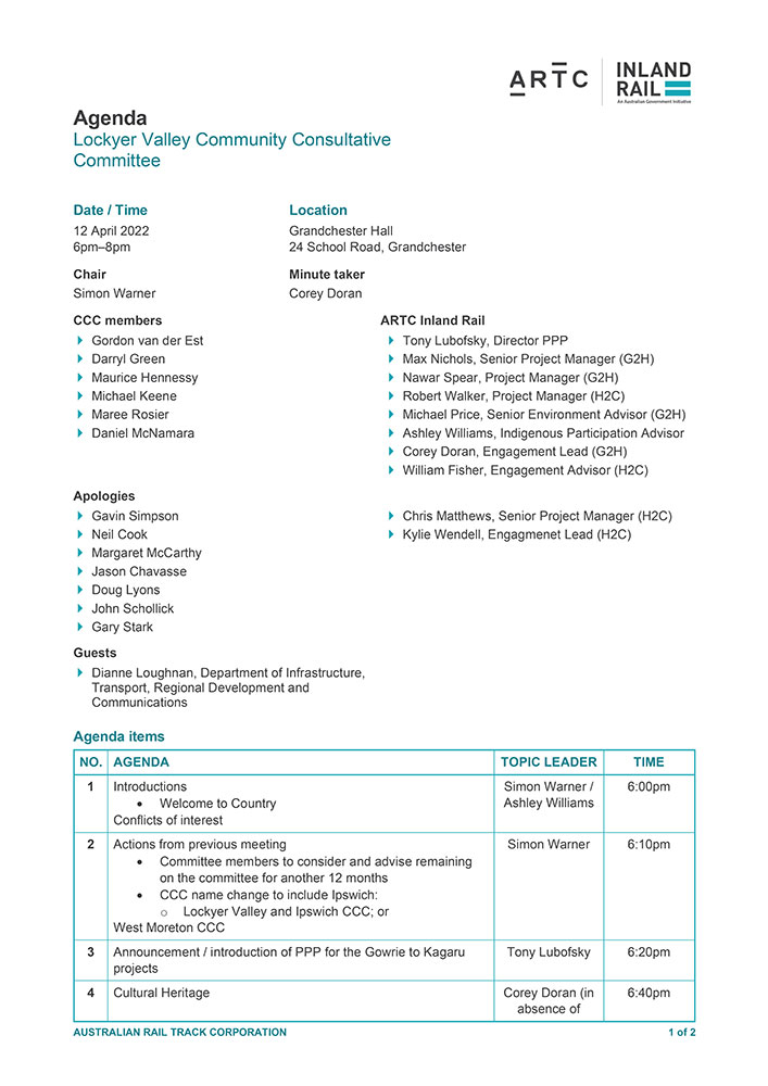 Thumbnail image of Lockyer Valley Community Consultative Committee Agenda - 12 April 2022