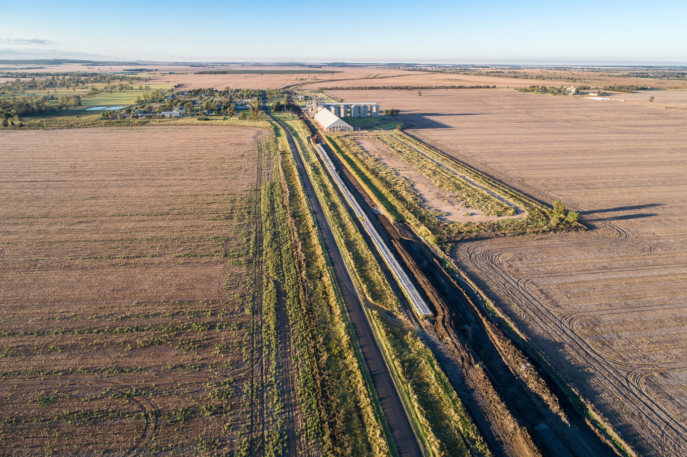 Concrete culverts being delivered by train as part of Narrabri to North Star Phase 1 construction