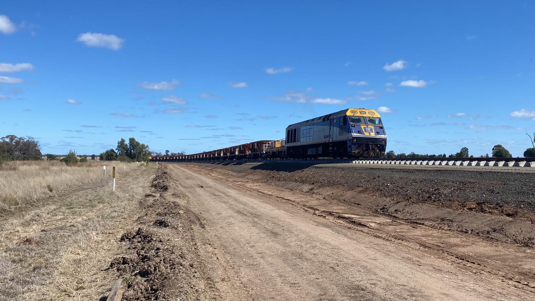 Ballast train north of Narrabri, NSW