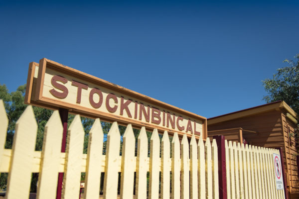 Stockinbingal station sign, New South Wales.