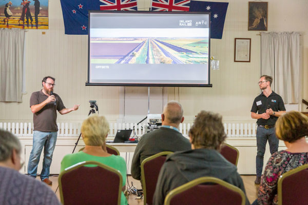 Inland Rail presenting at a Calvert to Kagaru workshop
