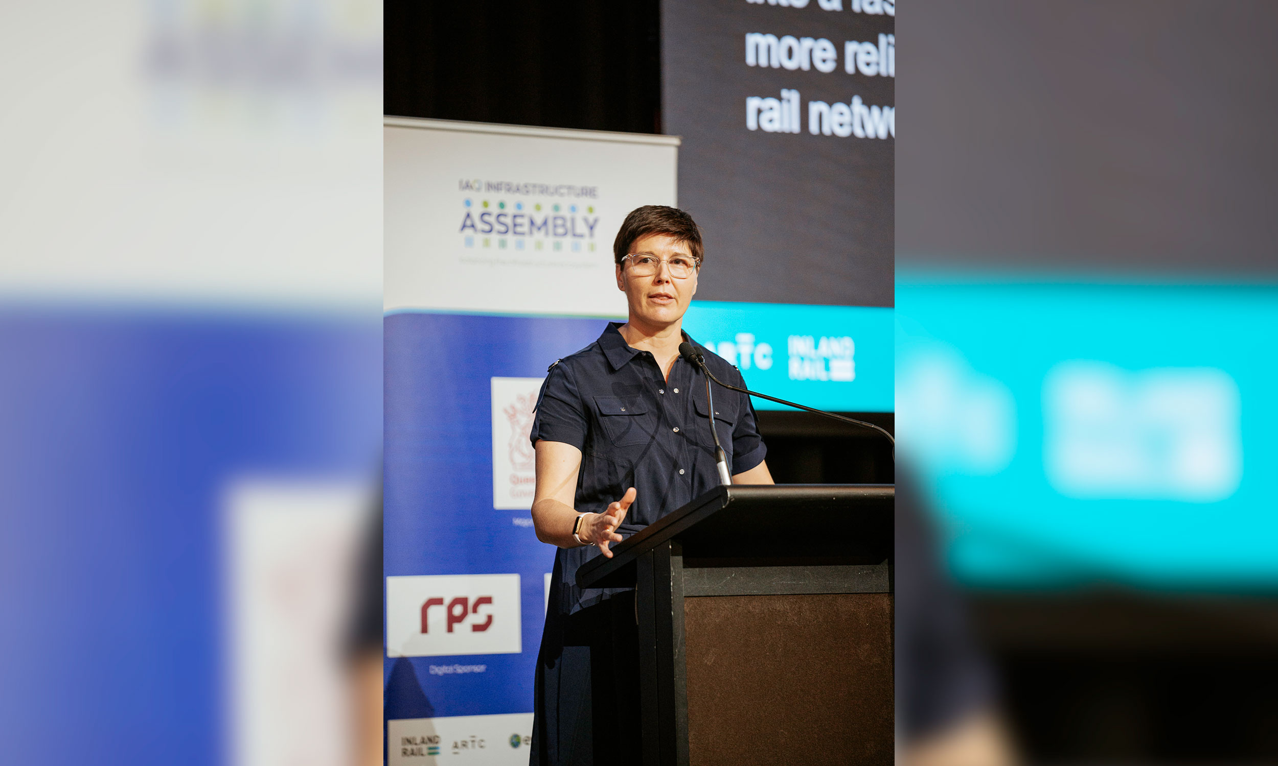 Inland Rail Interim Chief Executive speaking at the IAQ 2022 conference