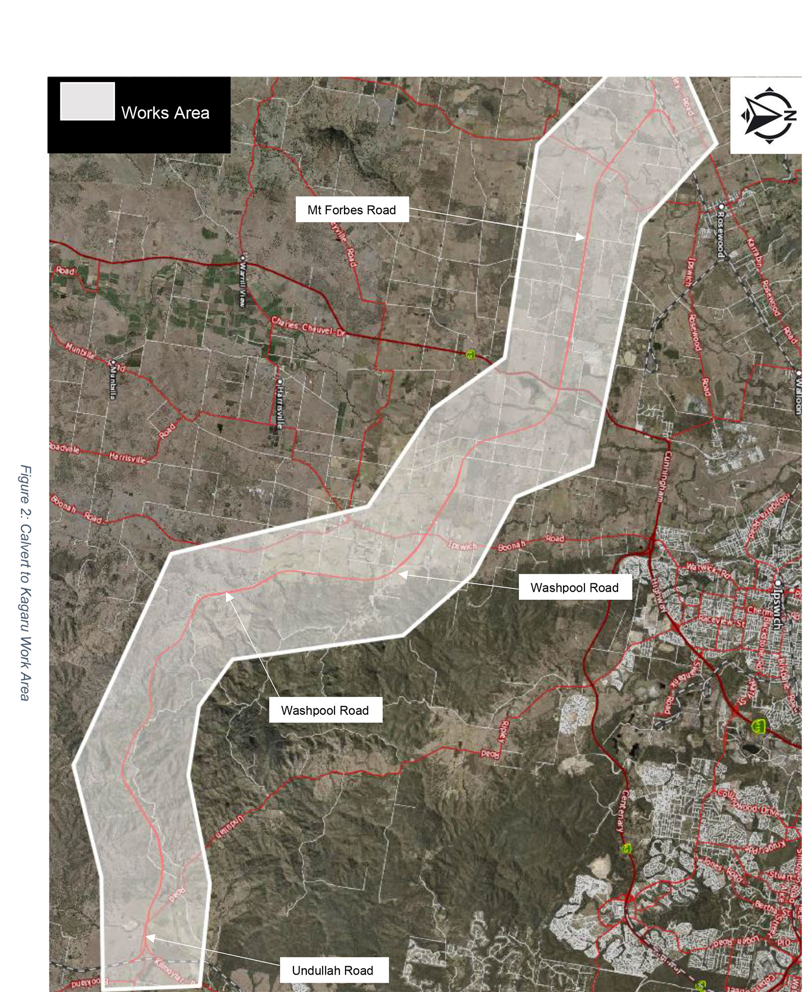 Map of geotech investigations between Calvert to Kagaru