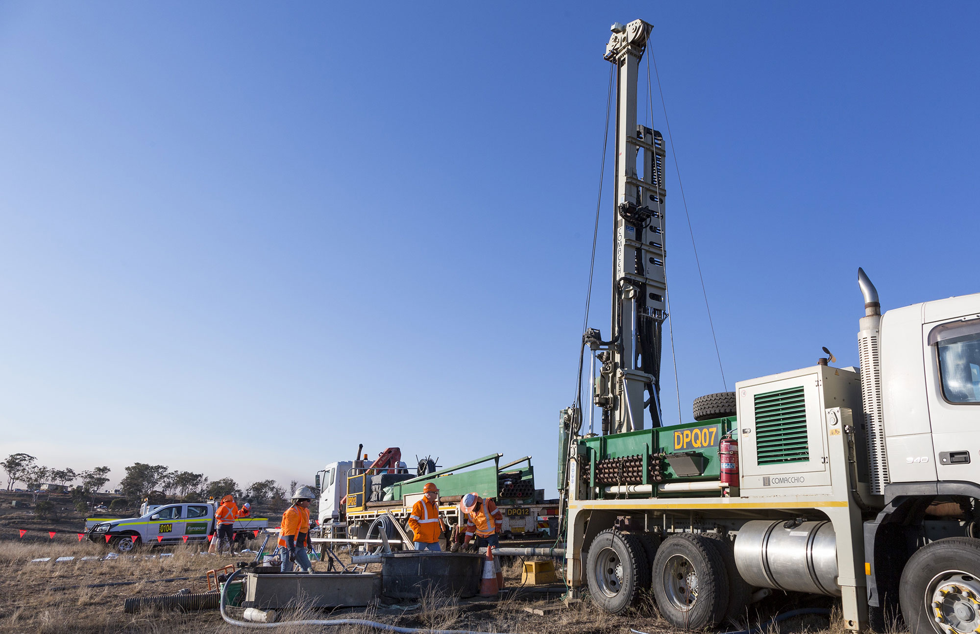 ARTC drilling site on a property owned by Teen Challenge, near Toowoomba. Drill hole number is 320-01-BH2101