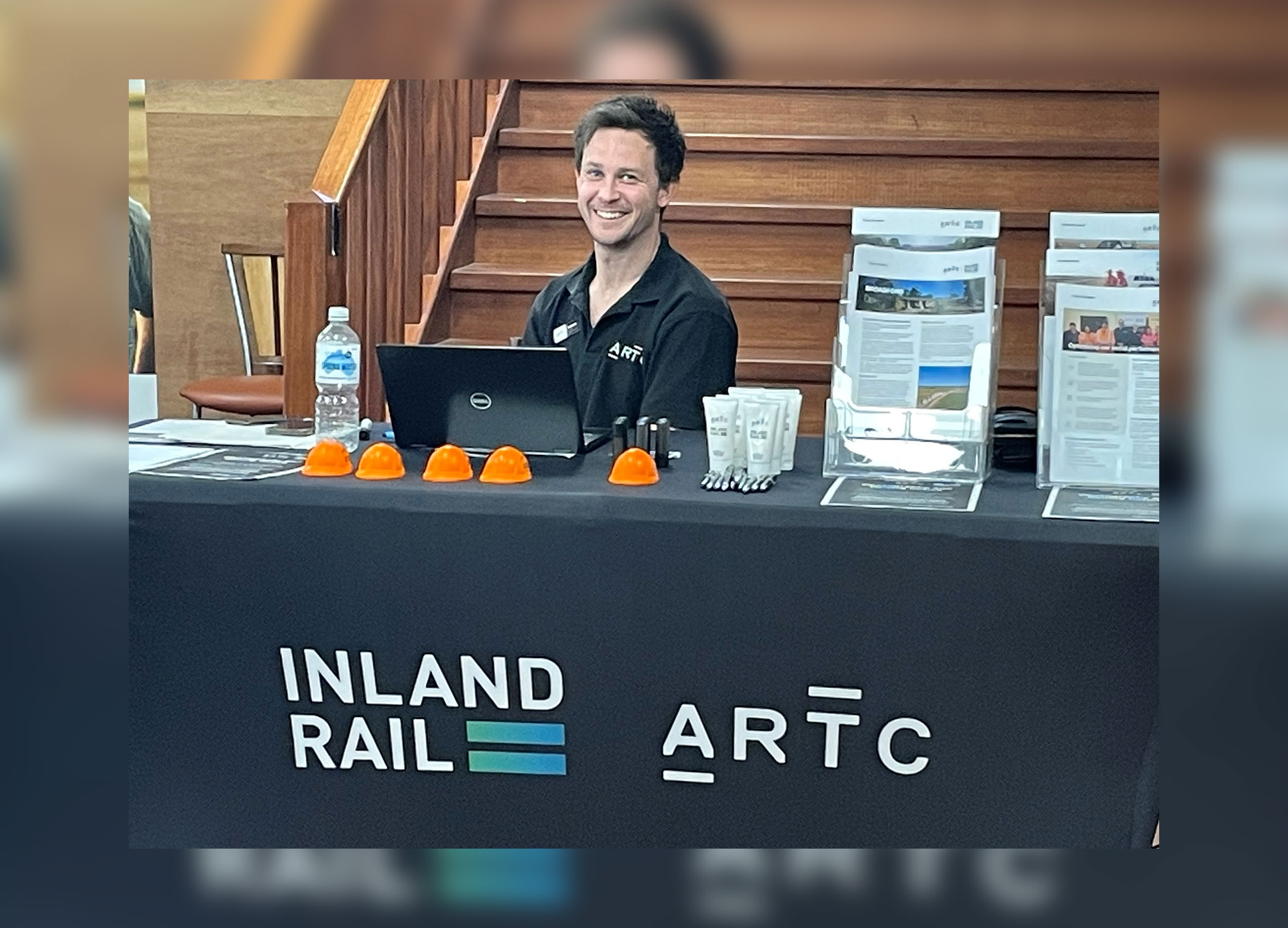 Inland Rail staff member, Hamish, attending a stakeholder engagement event