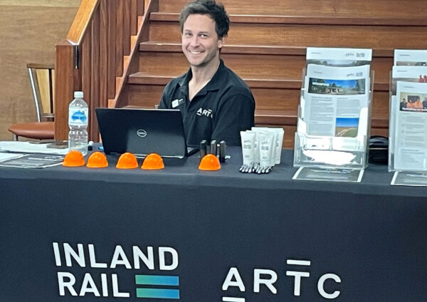 ARTC Inland Rail staff member at engagement event