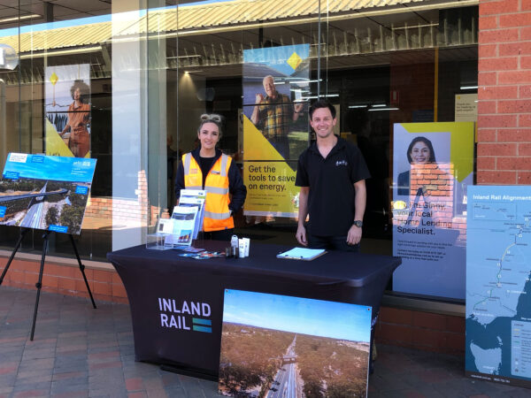 ARTC Inland Rail staff members at engagement event in Seymour