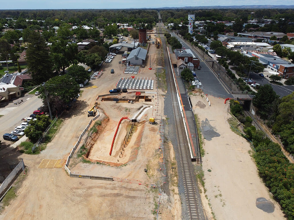 Wangaratta Rail Station under renovation