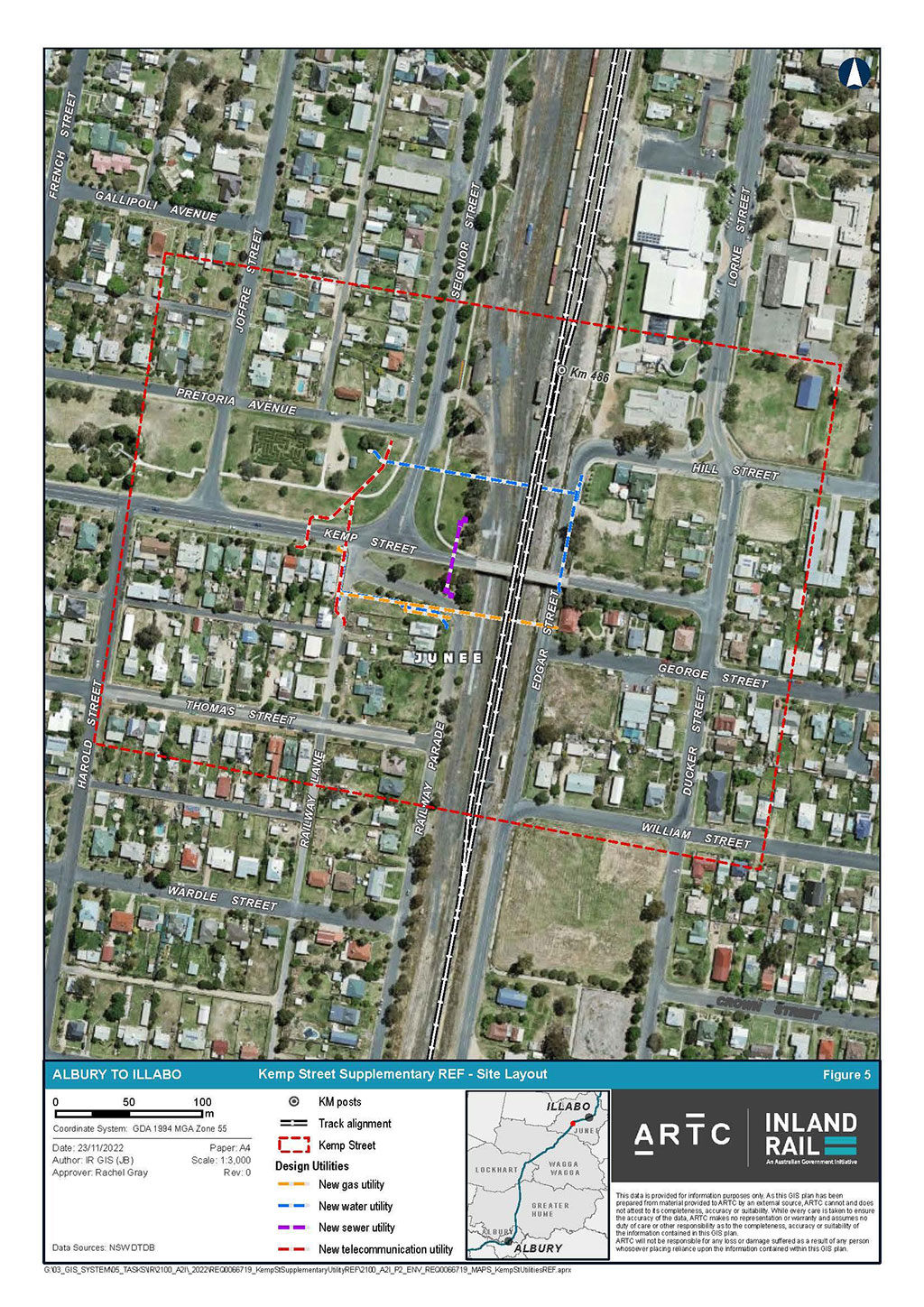 Map of works area