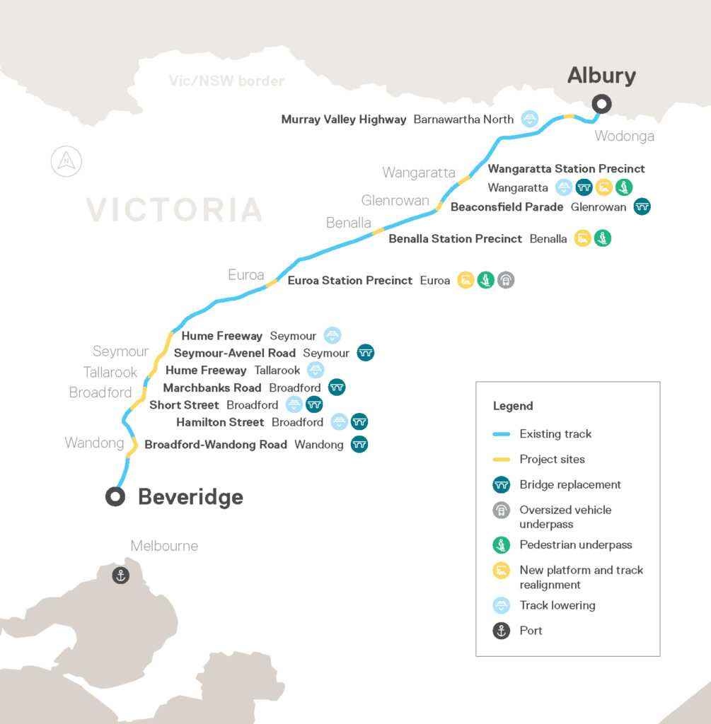 Map of work areas in Victoria
