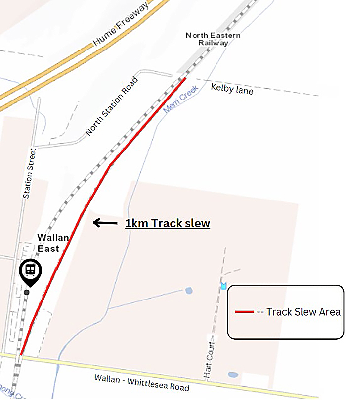 A map showing a works area, described in the text of the document.