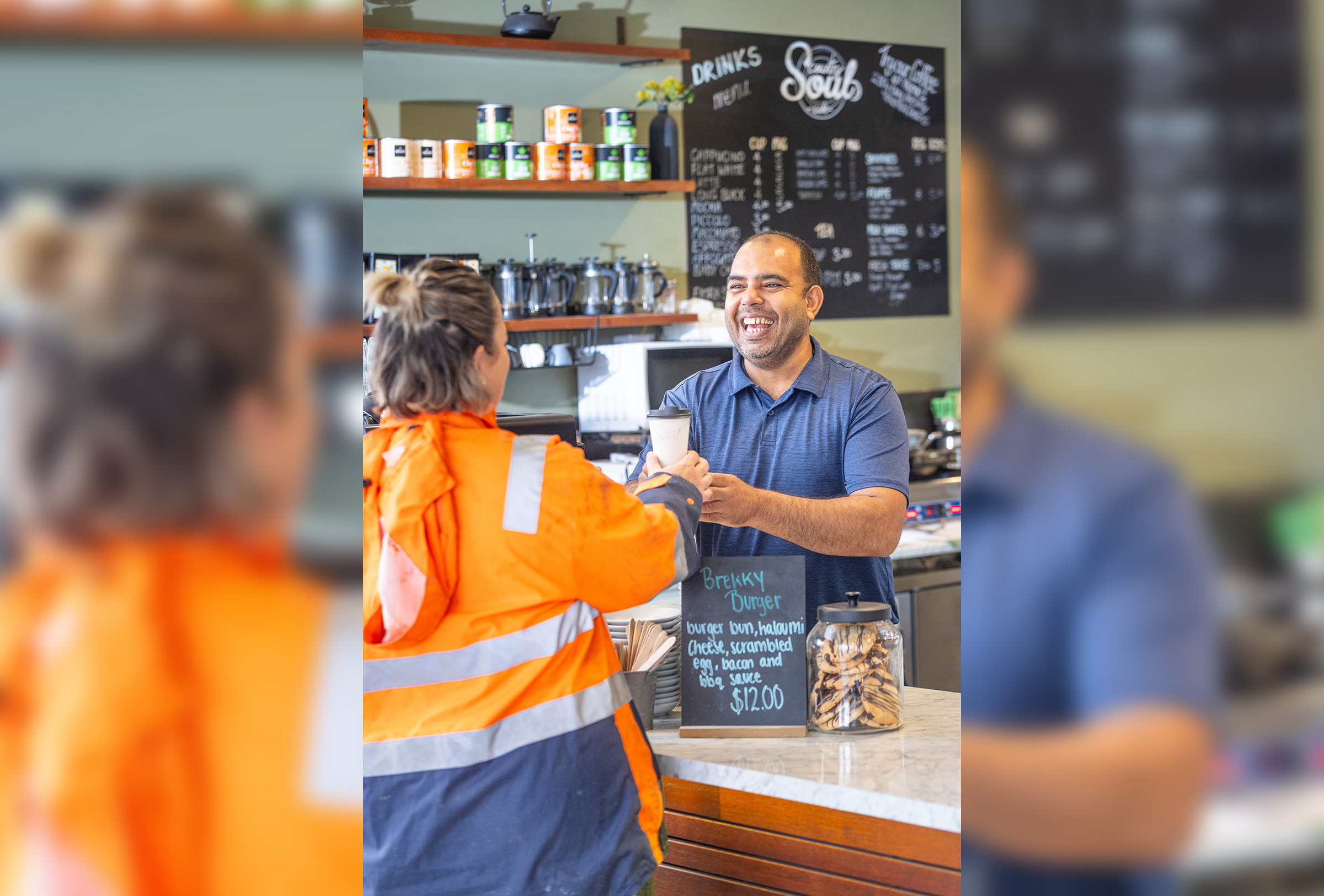 Broadford Country Soul Café owner Raj Dahiya sees the benefits of the Inland Rail project to his business.