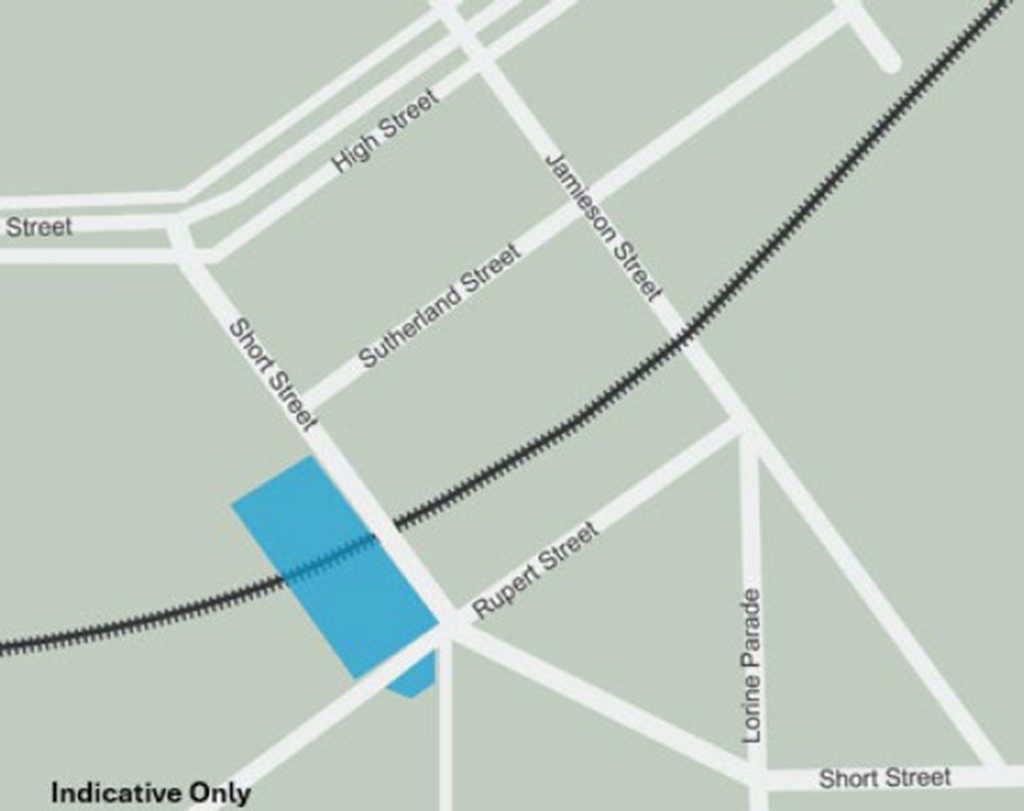 Map showing works around Short Street, Broadford, Victoria