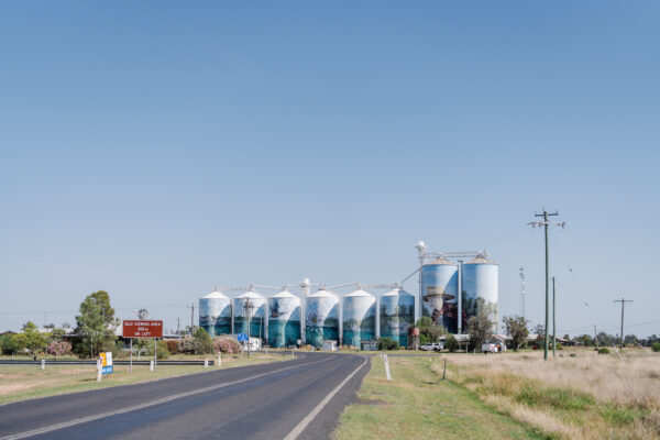 Silos with murals