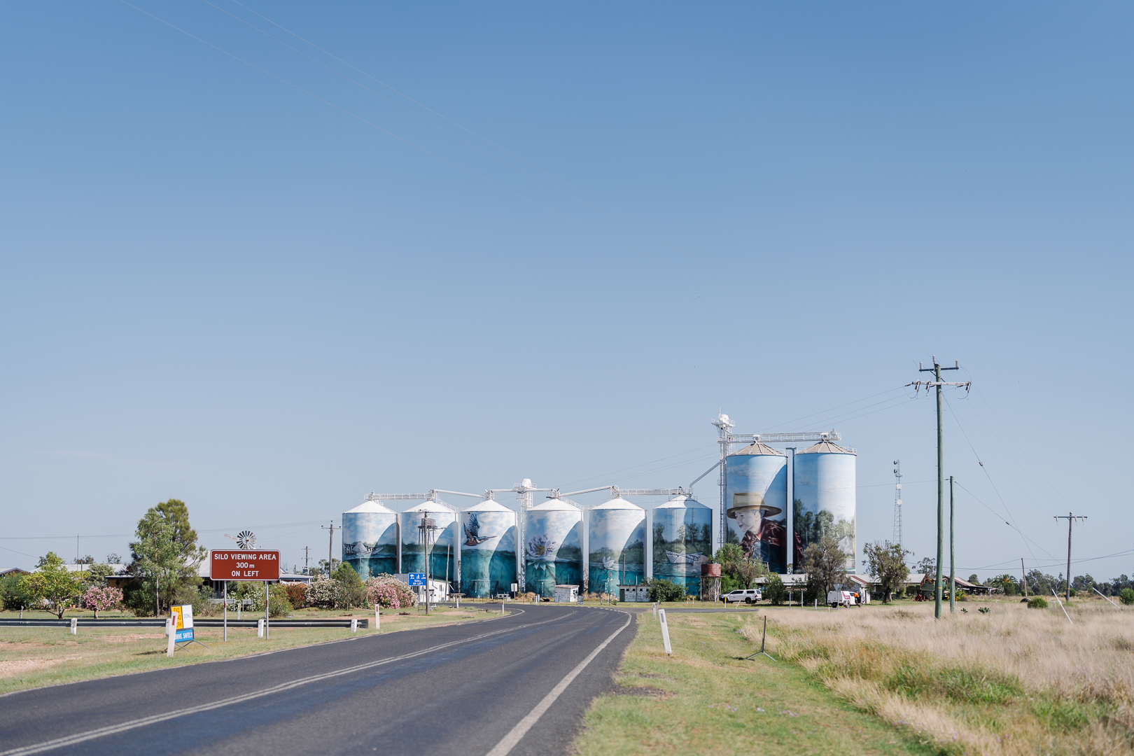 Silos with murals