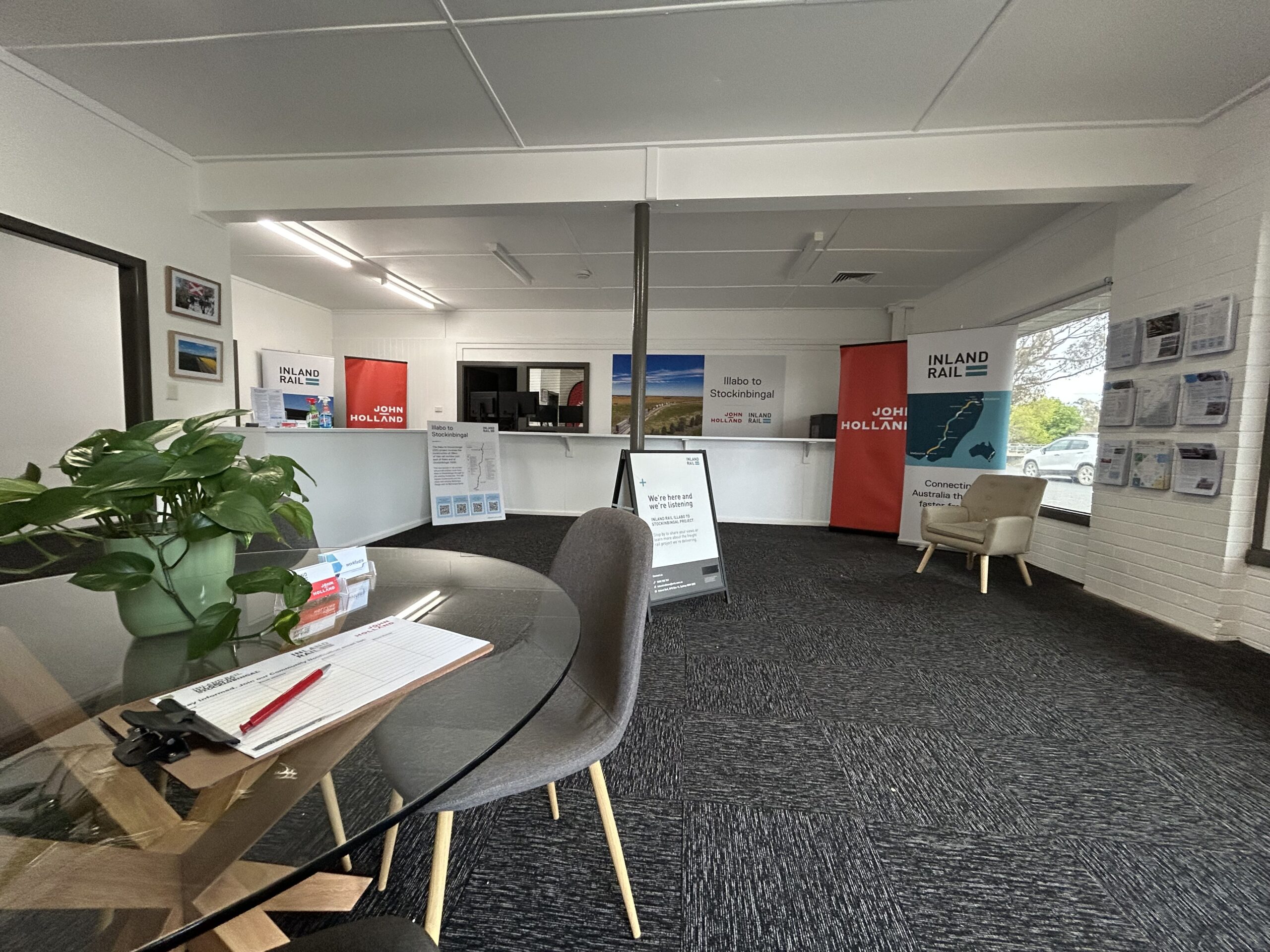 Inside office area
