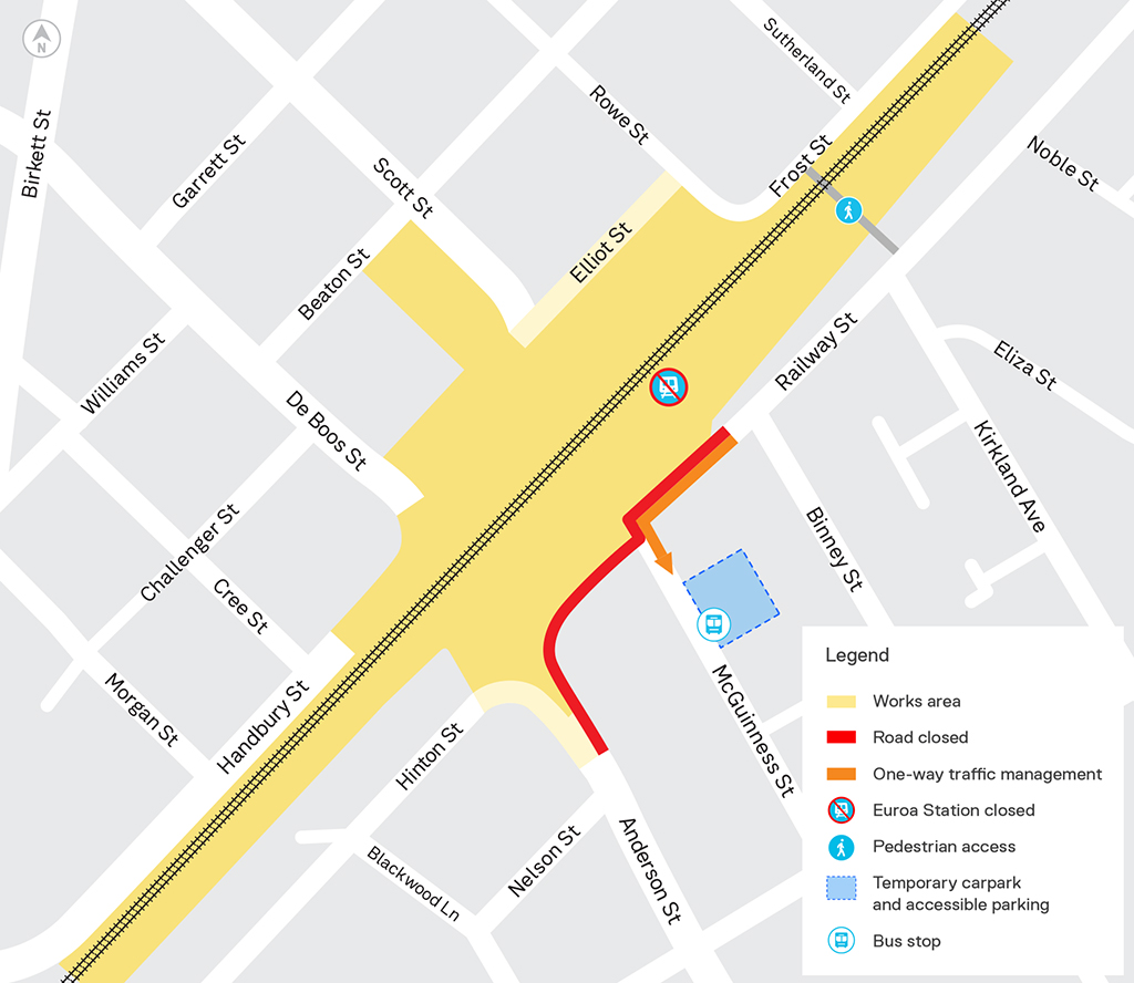 Euroa, Victoria Traffic Changes 2026 - Inland Rail